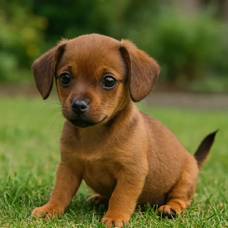 doxin chihuahua mix sitting on lawn grass