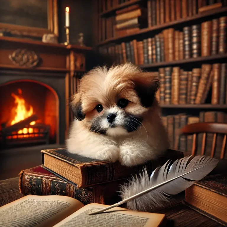 image of a Shih Tzu Pomeranian mix puppy