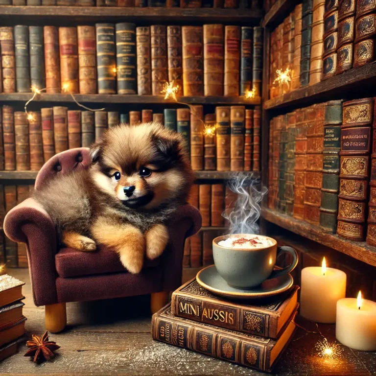 image of a Pomeranian Mini Aussie mix puppy