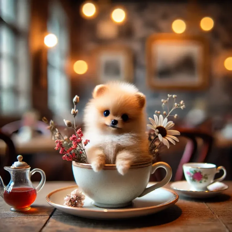 image of a miniature teacup Pomeranian puppy