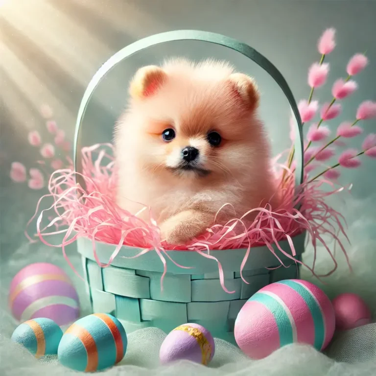 image of a pink teacup Pomeranian puppy