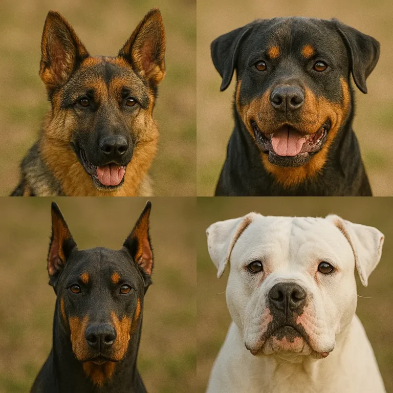 guard dog breeds collage