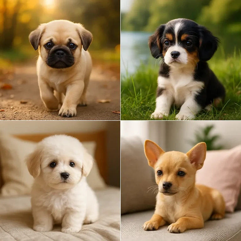 quiet small dog breeds puppy collage