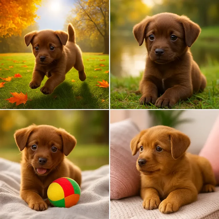 brown small dog breeds puppy collage