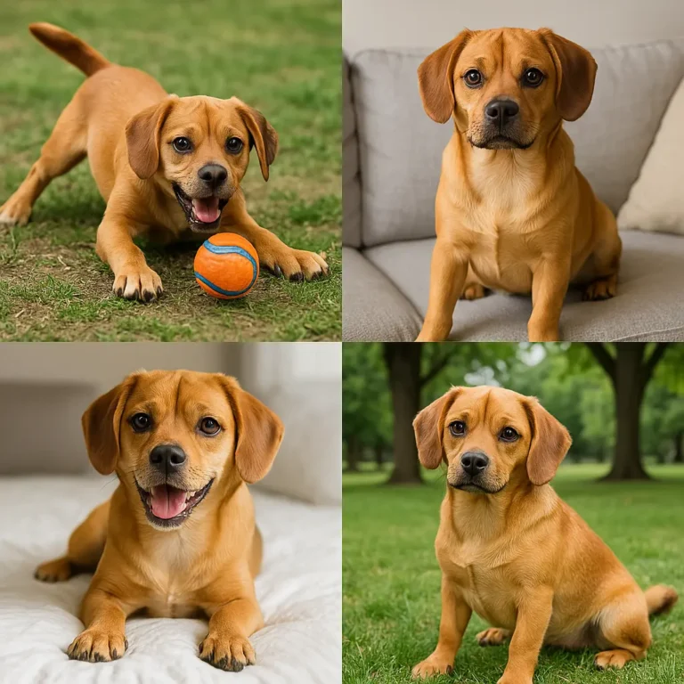 medium brown dog breeds puppies collage