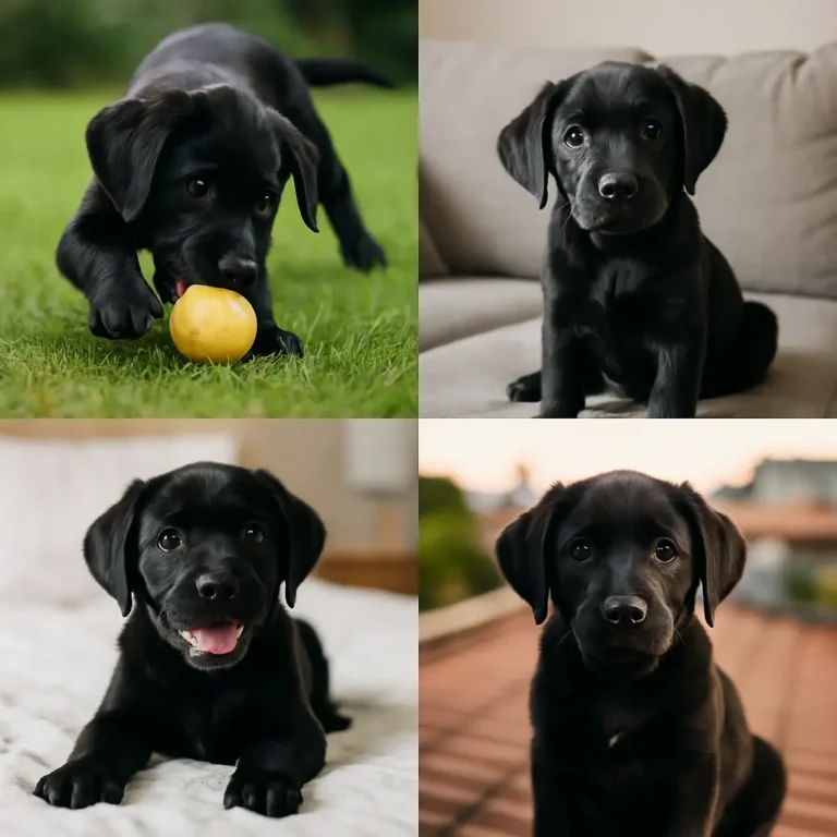 black dog breeds puppies collage