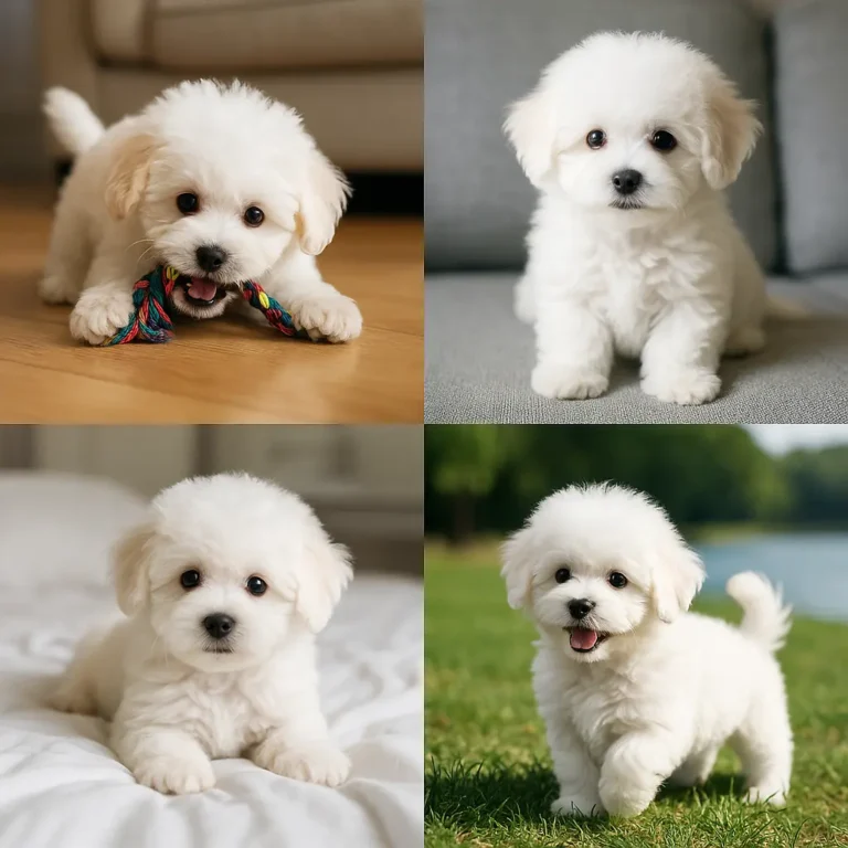 little white dogs breed puppies collage