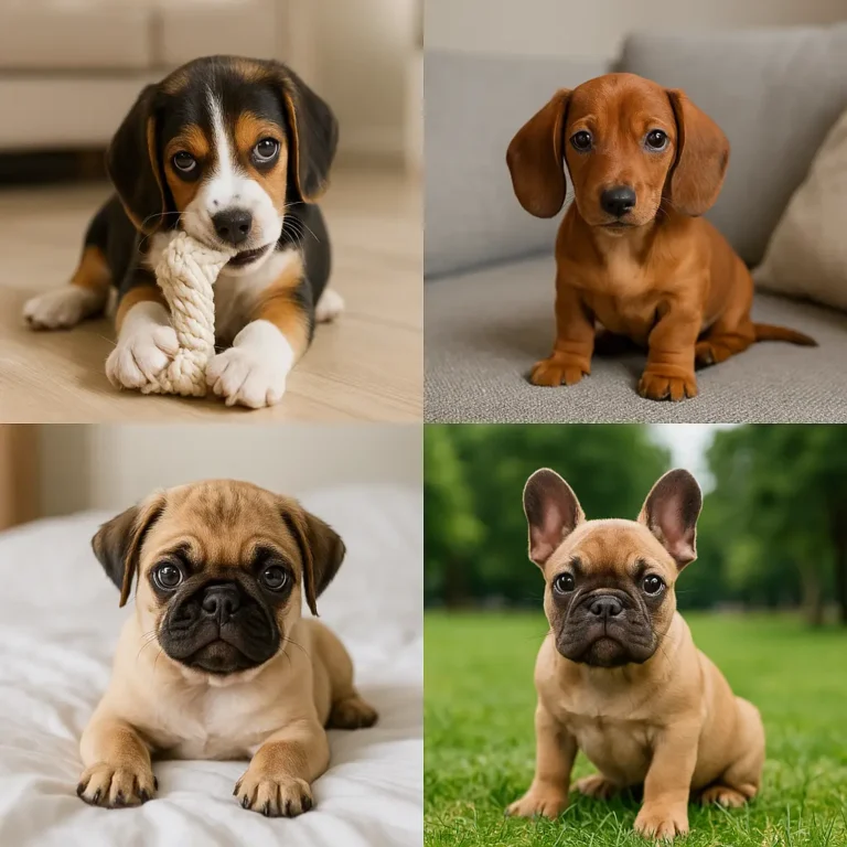 best house dog breeds puppies collage