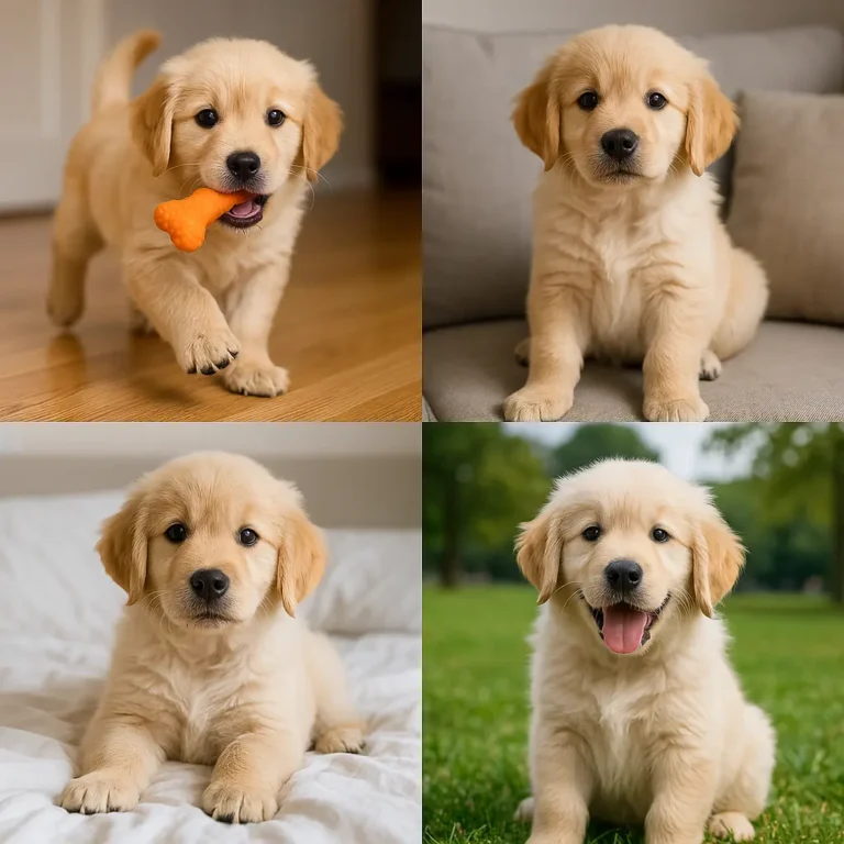 big dog breeds puppies collage