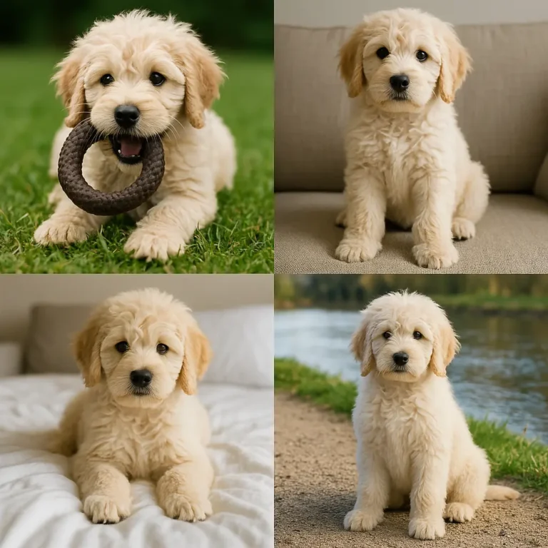 large hypoallergenic dogs puppies collage