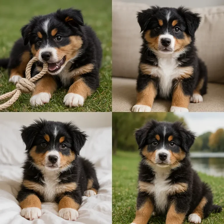 large herding dogs puppies collage
