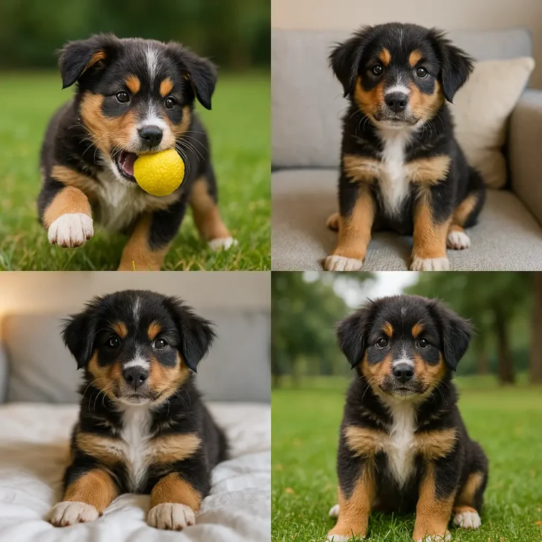 cattle herding dogs puppies collage