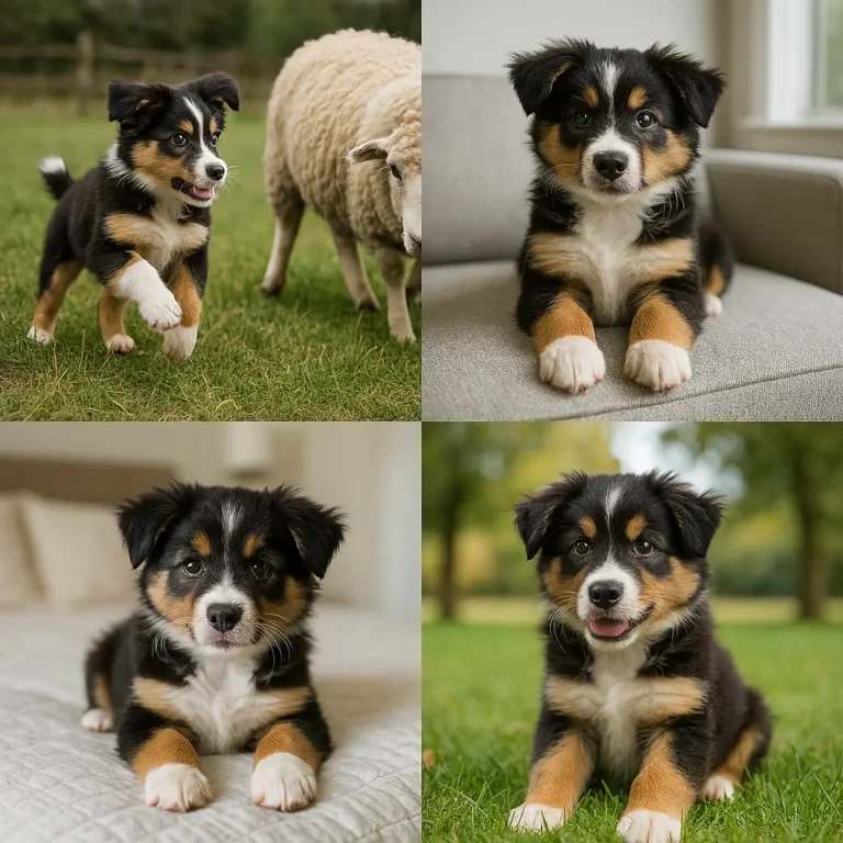 sheep herding dogs puppies collage