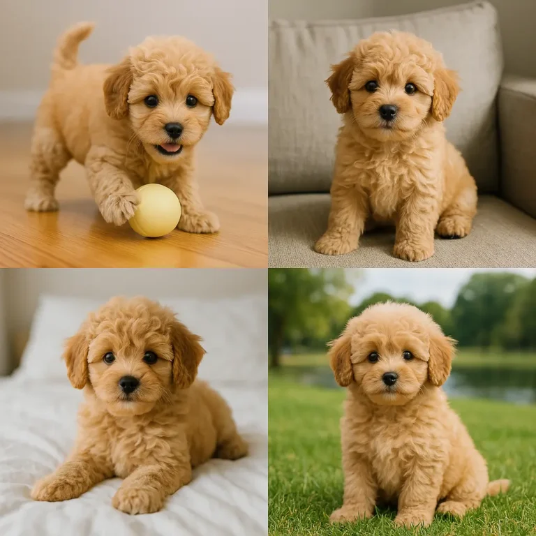 non shedding dogs puppies collage